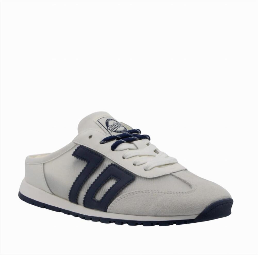 NEW BACK 70 women's venice backless sneakers in white navy